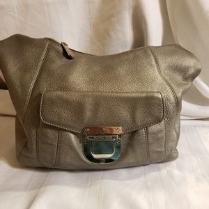 Michael Kors Pewter Leather Handbag Purse